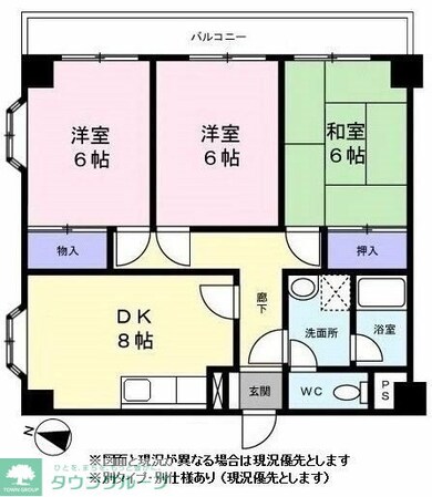 グランデール緑園の物件間取画像